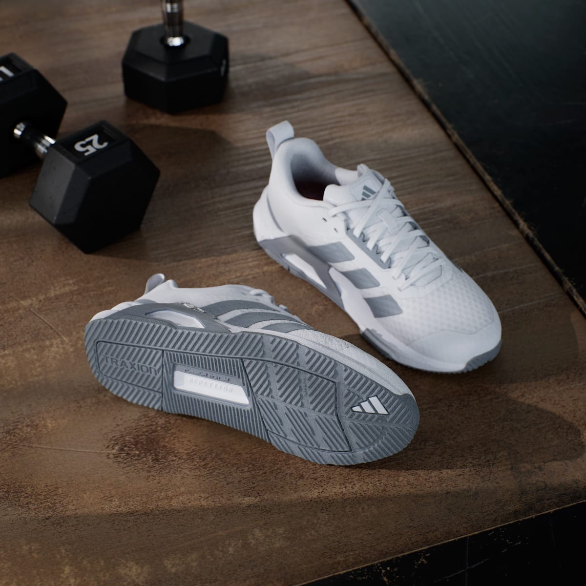 adidas Women's Dropset Control Training Shoes - Cloud White / Grey / Lucid Red