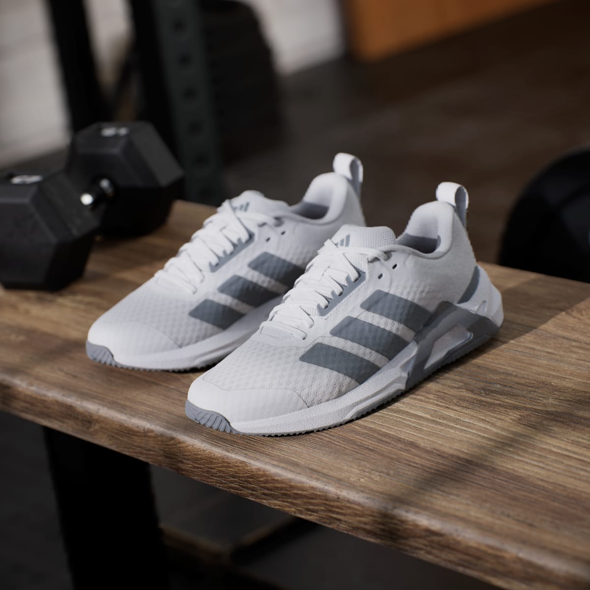 adidas Women's Dropset Control Training Shoes - Cloud White / Grey / Lucid Red