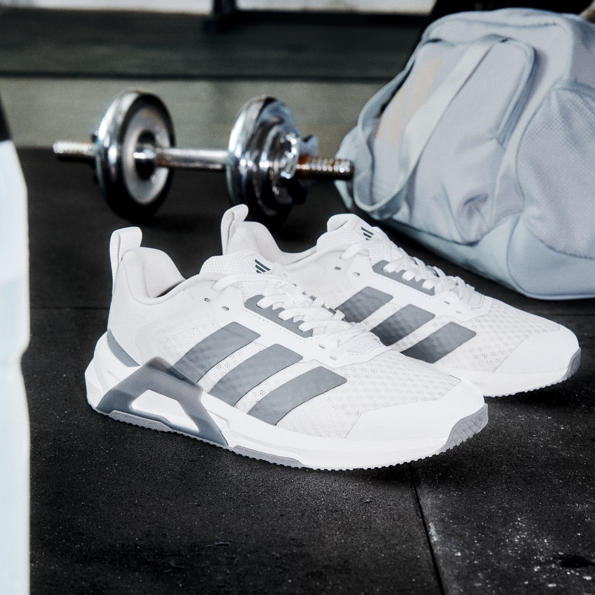 adidas Women's Dropset Control Training Shoes - Cloud White / Grey / Lucid Red