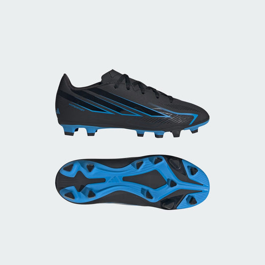 adidas Kids' F50 Hyperfast Club Firm Ground / Multi Ground Soccer Cleats - Core Black / Core Black / Lucid Ray Blue