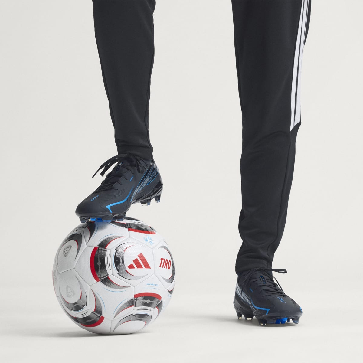 adidas Women's F50 Hyperfast PRO Firm Ground Soccer Cleats - Core Black / Core Black / Lucid Ray Blue