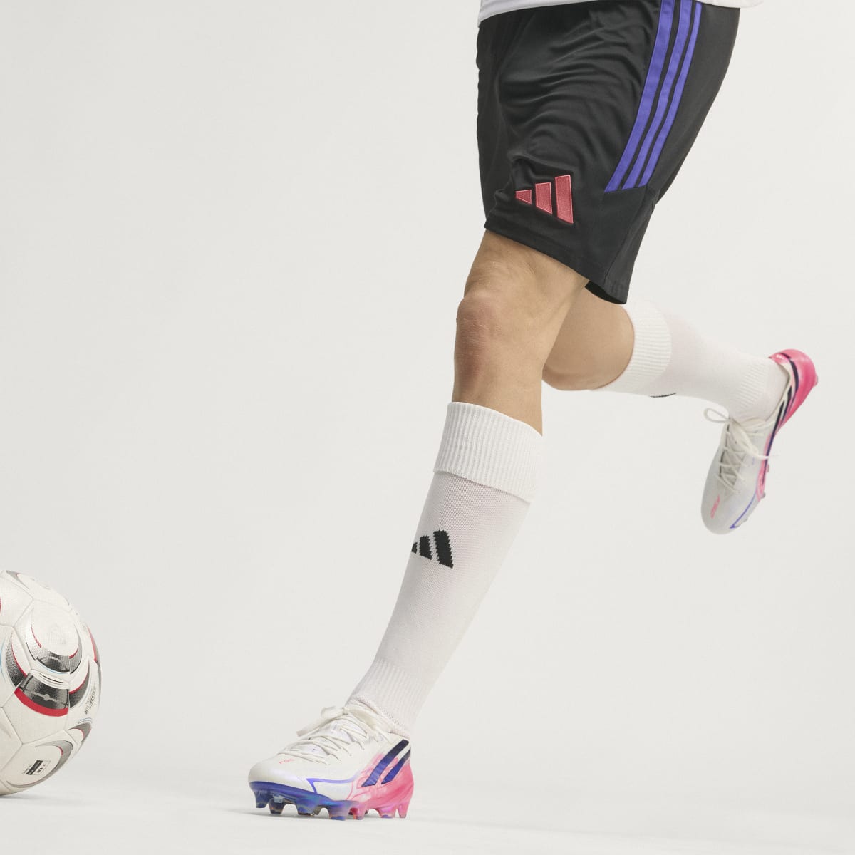 adidas Women's F50 Hyperfast Elite Firm Ground Soccer Cleats - Cloud White / Solar Purple / Solar Turbo