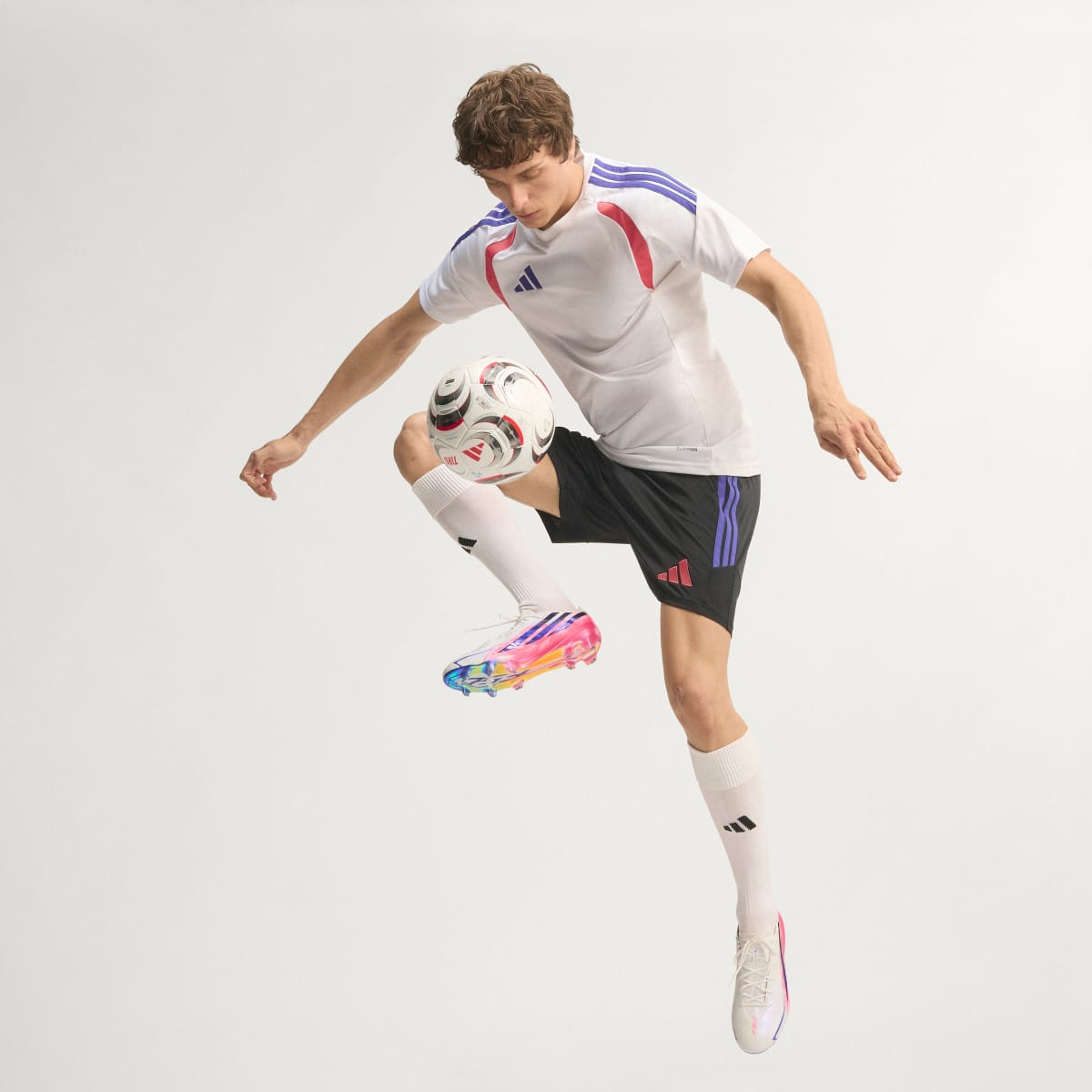 adidas Women's F50 Hyperfast Elite Firm Ground Soccer Cleats - Cloud White / Solar Purple / Solar Turbo