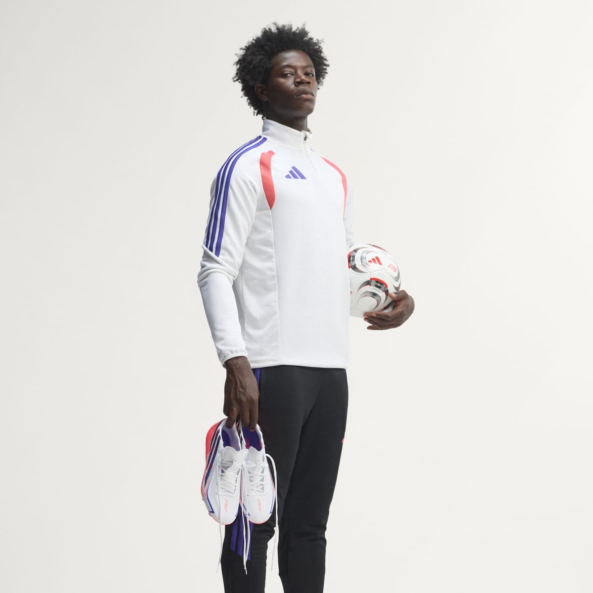 adidas Women's F50 Hyperfast League Firm Ground Soccer Cleats - Cloud White / Solar Purple / Solar Turbo