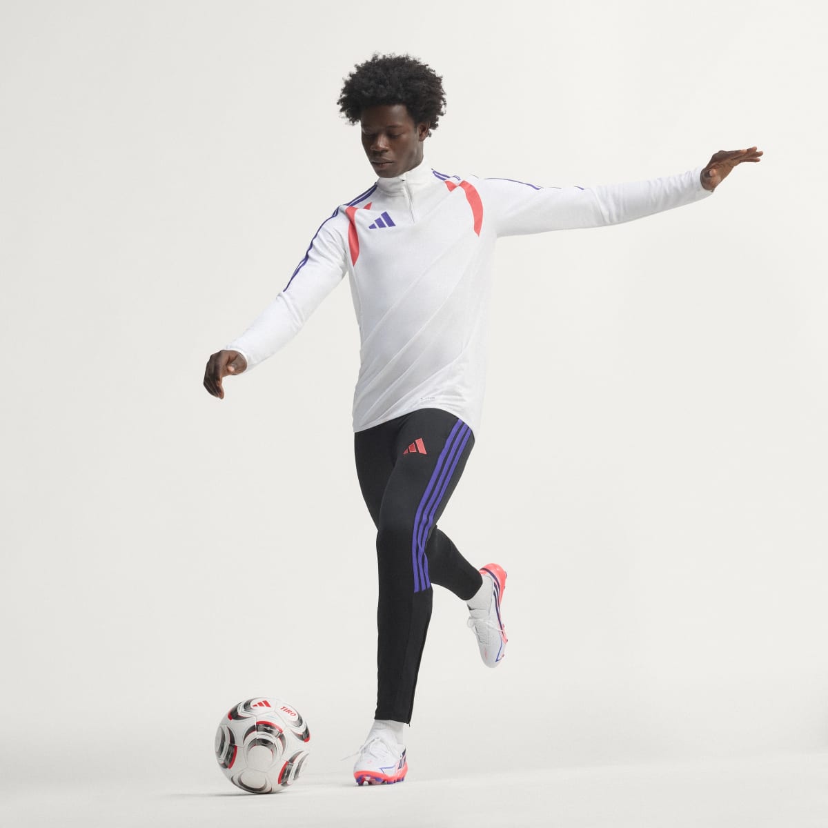 adidas Women's F50 Hyperfast League Firm Ground Soccer Cleats - Cloud White / Solar Purple / Solar Turbo