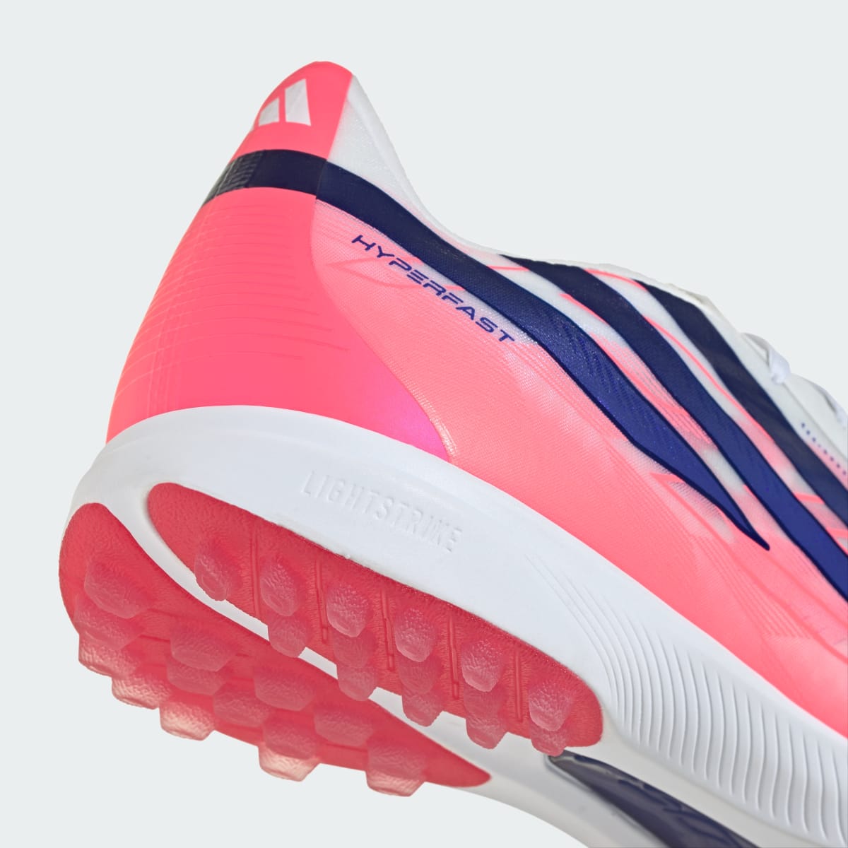 adidas Women's F50 Hyperfast Pro Turf Soccer Cleats - Cloud White / Solar Purple / Solar Turbo