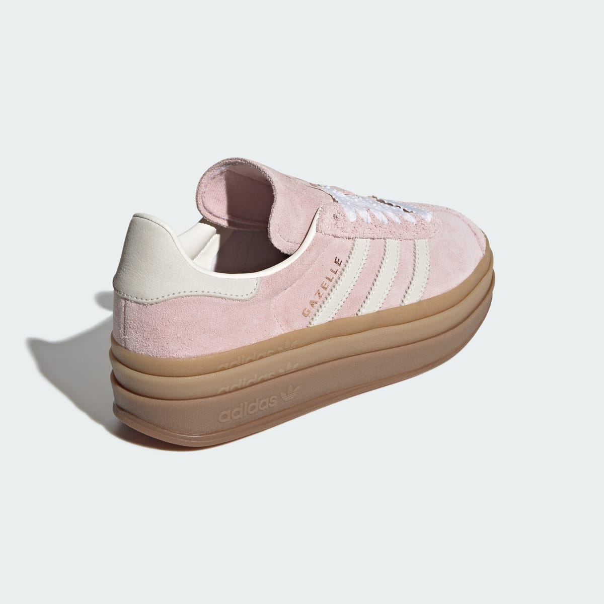 adidas Women's Gazelle Bold Shoes - Sandy Pink / Off White / Copper Metallic