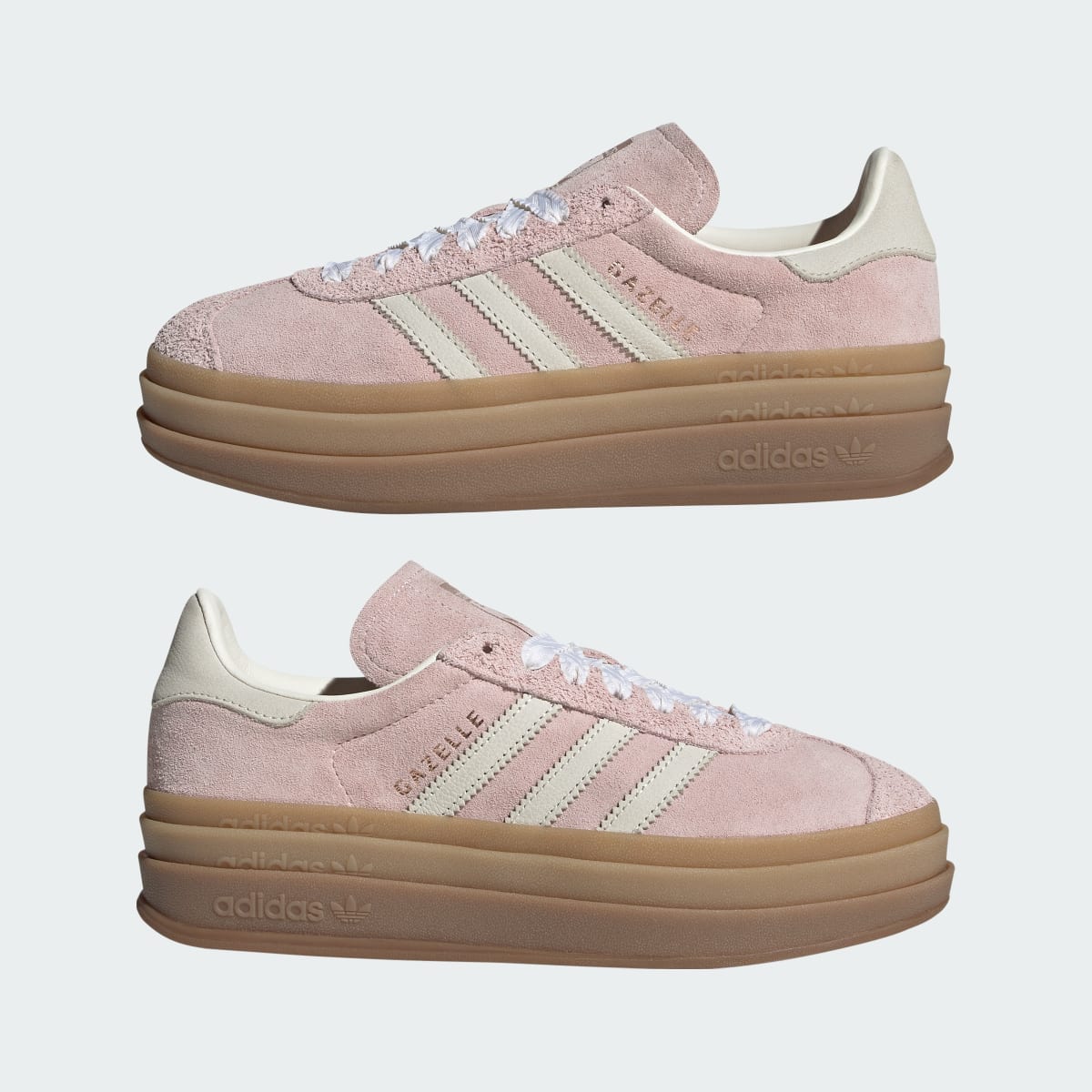 adidas Women's Gazelle Bold Shoes - Sandy Pink / Off White / Copper Metallic