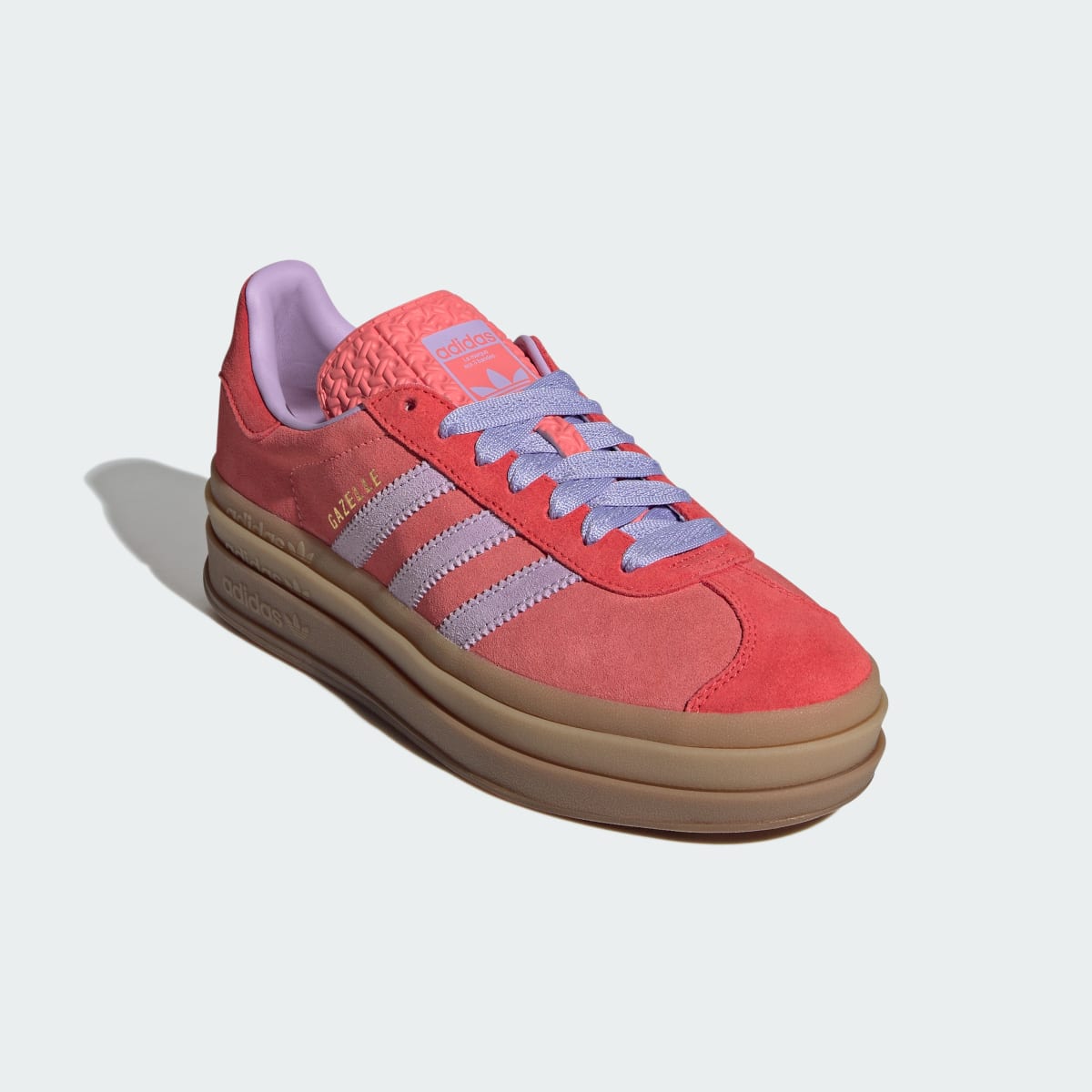 adidas Women's Gazelle Bold Shoes - Semi Flash Red / Powder Plum / Semi Lucid Red