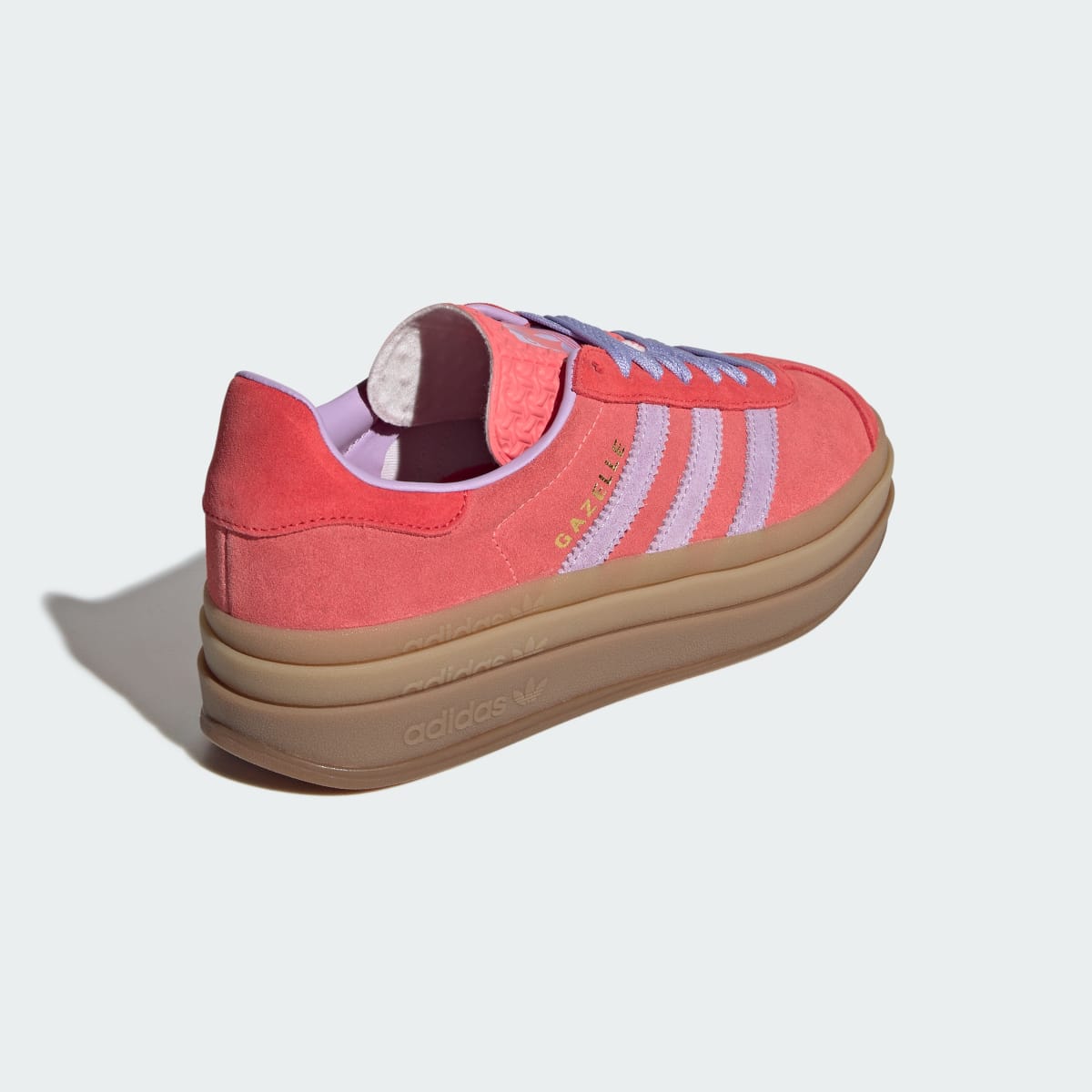 adidas Women's Gazelle Bold Shoes - Semi Flash Red / Powder Plum / Semi Lucid Red