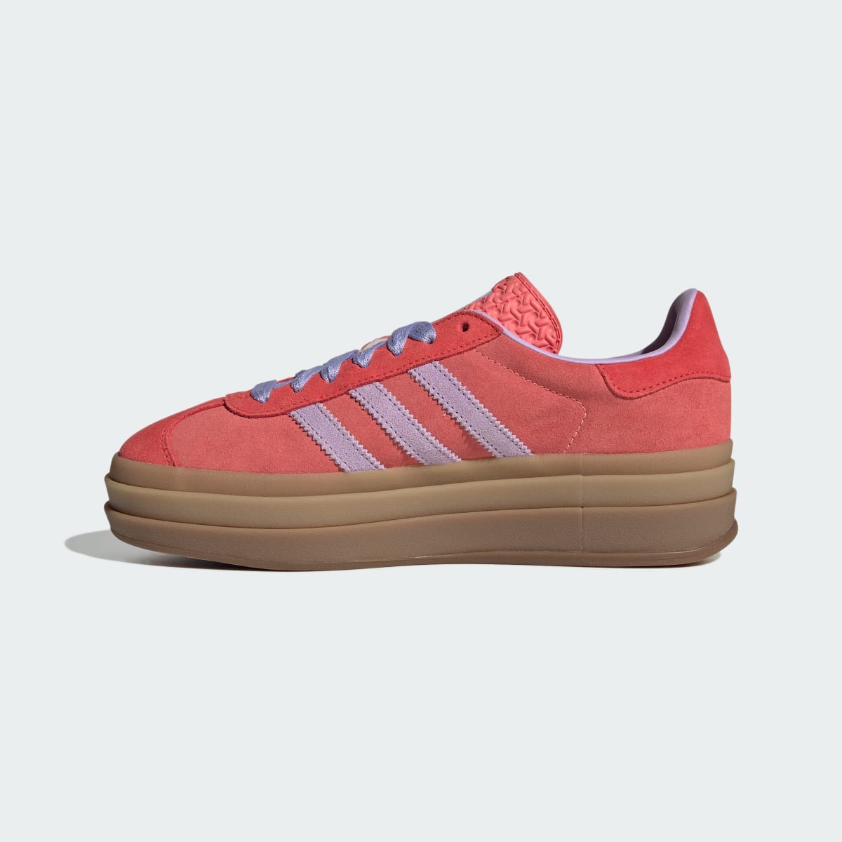 adidas Women's Gazelle Bold Shoes - Semi Flash Red / Powder Plum / Semi Lucid Red