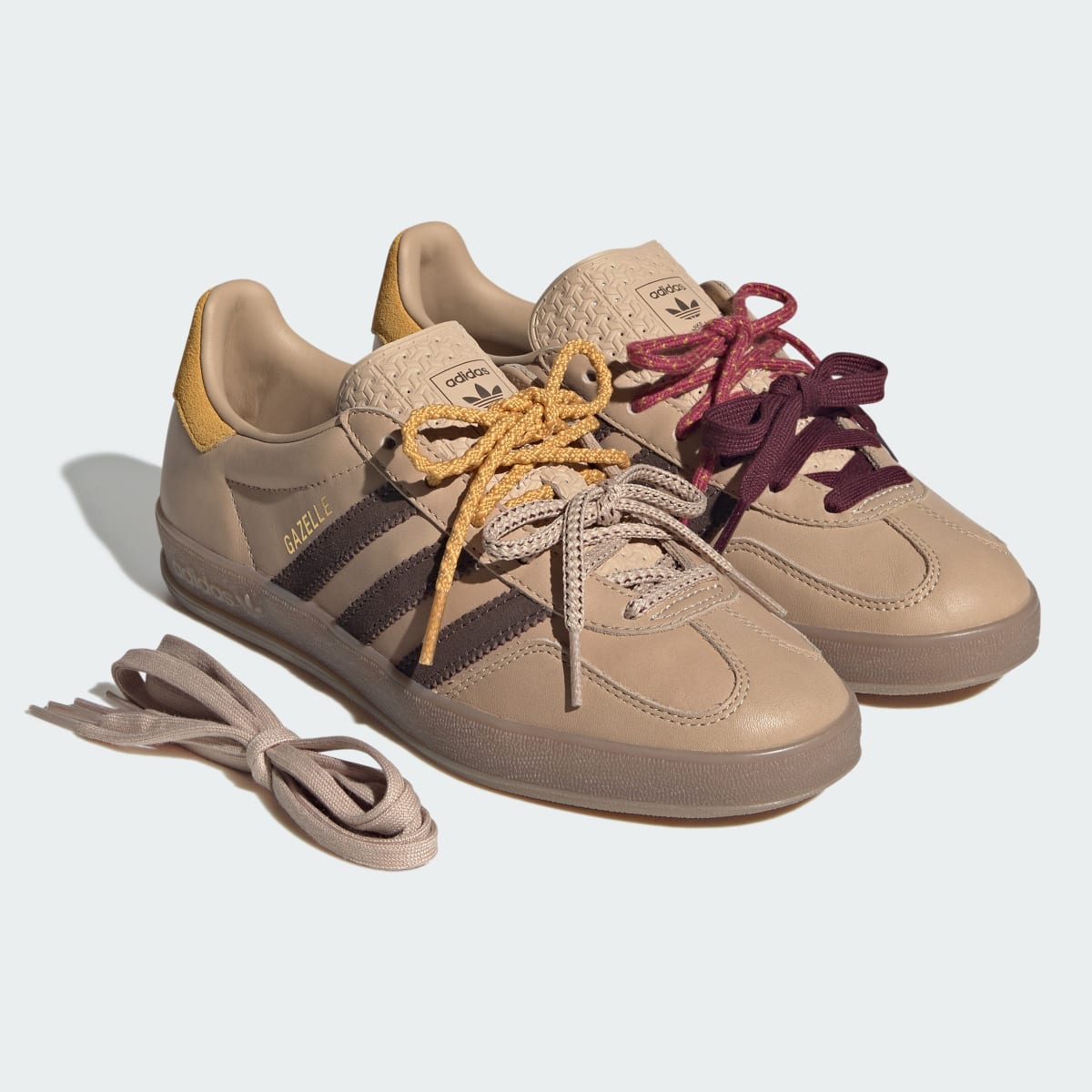 adidas Women's Gazelle Indoor Shoes - Magic Beige / Brown / Preloved Yellow