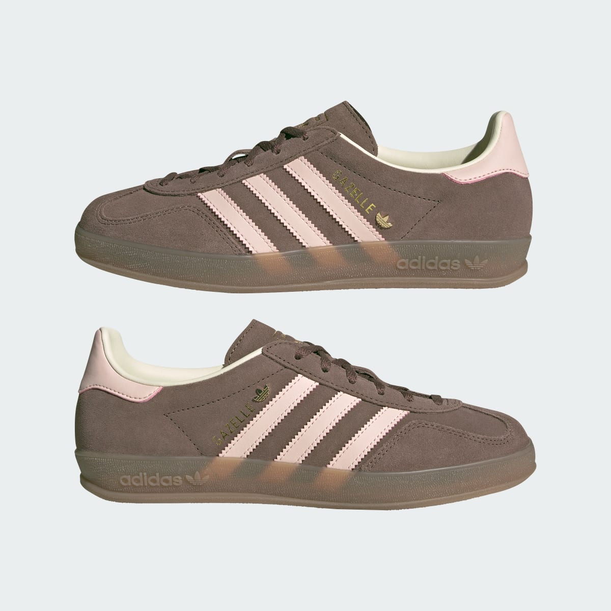 adidas Women's Gazelle Indoor Shoes - Earth Strata / Wonder Quartz / Gum