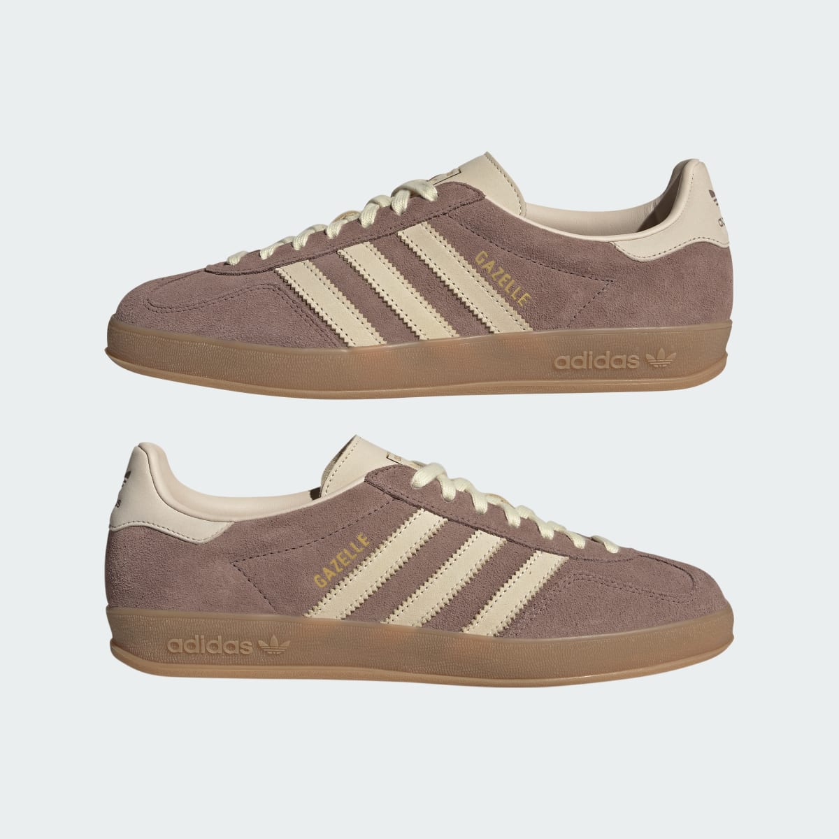 adidas Women's Gazelle Indoor Shoes - Trace Brown / Warm Vanilla / Gum