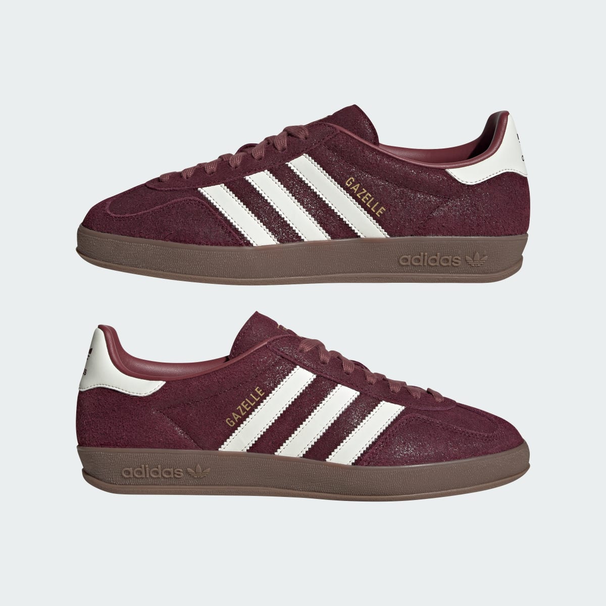 adidas Women's Gazelle Indoor Shoes - Maroon / Off White / Burgundy