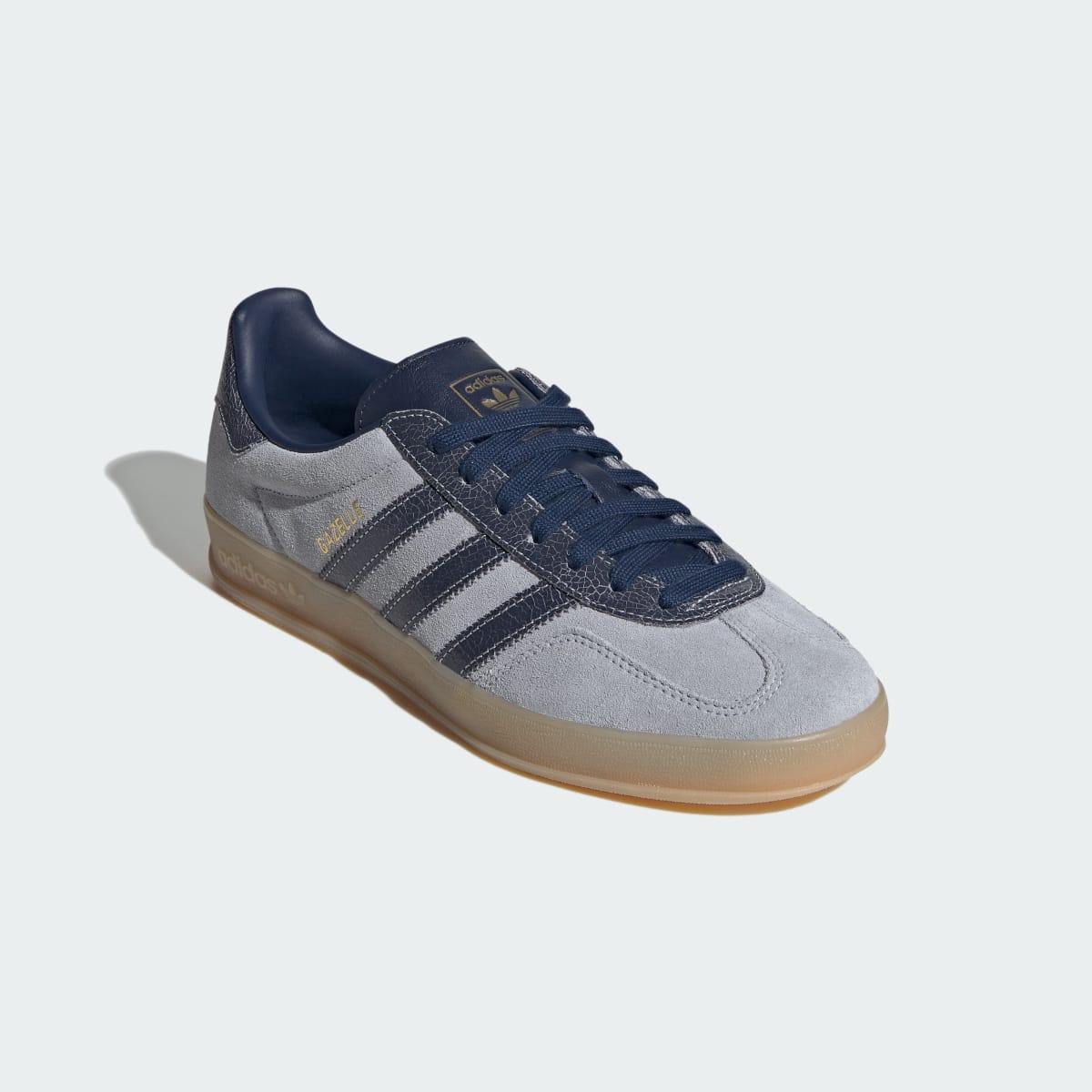 adidas Women's Gazelle Indoor Shoes - Halo Silver / Night Indigo / Gum