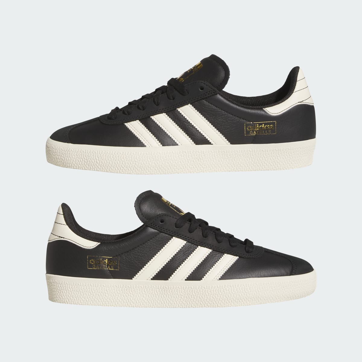 adidas Women's Gazelle Shoes - Core Black / Cream White / Gold Metallic
