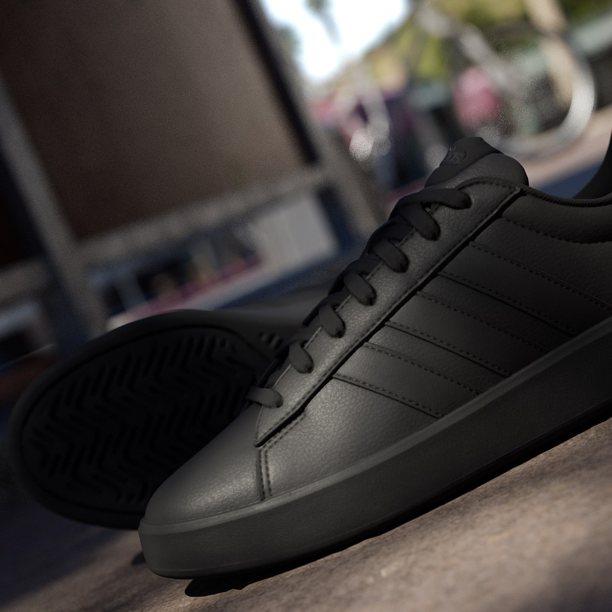 adidas Men's Grand Court 3.0 Shoes - Core Black / Core Black / Carbon