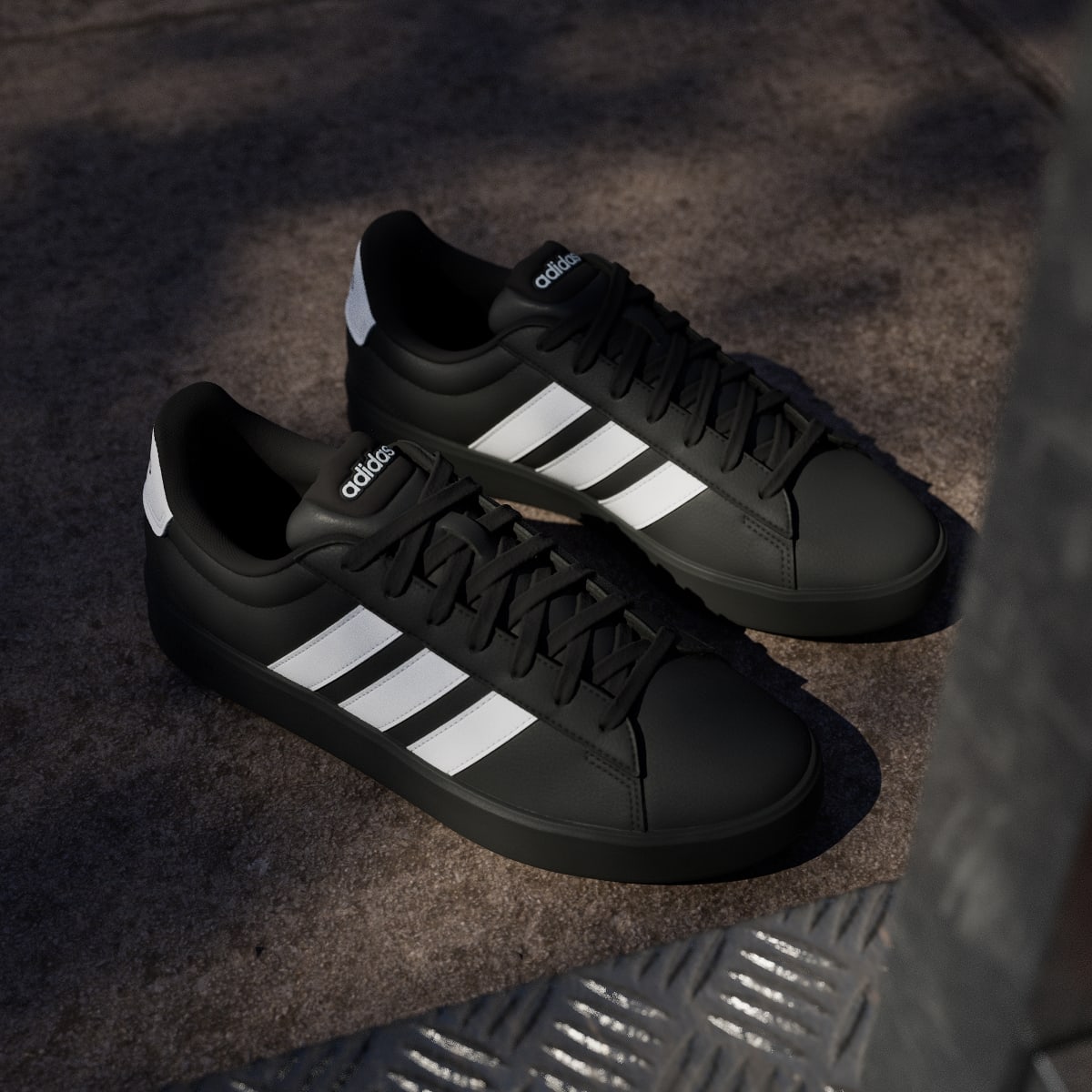 adidas Men's Grand Court 3.0 Shoes - Core Black / Cloud White / Cloud White