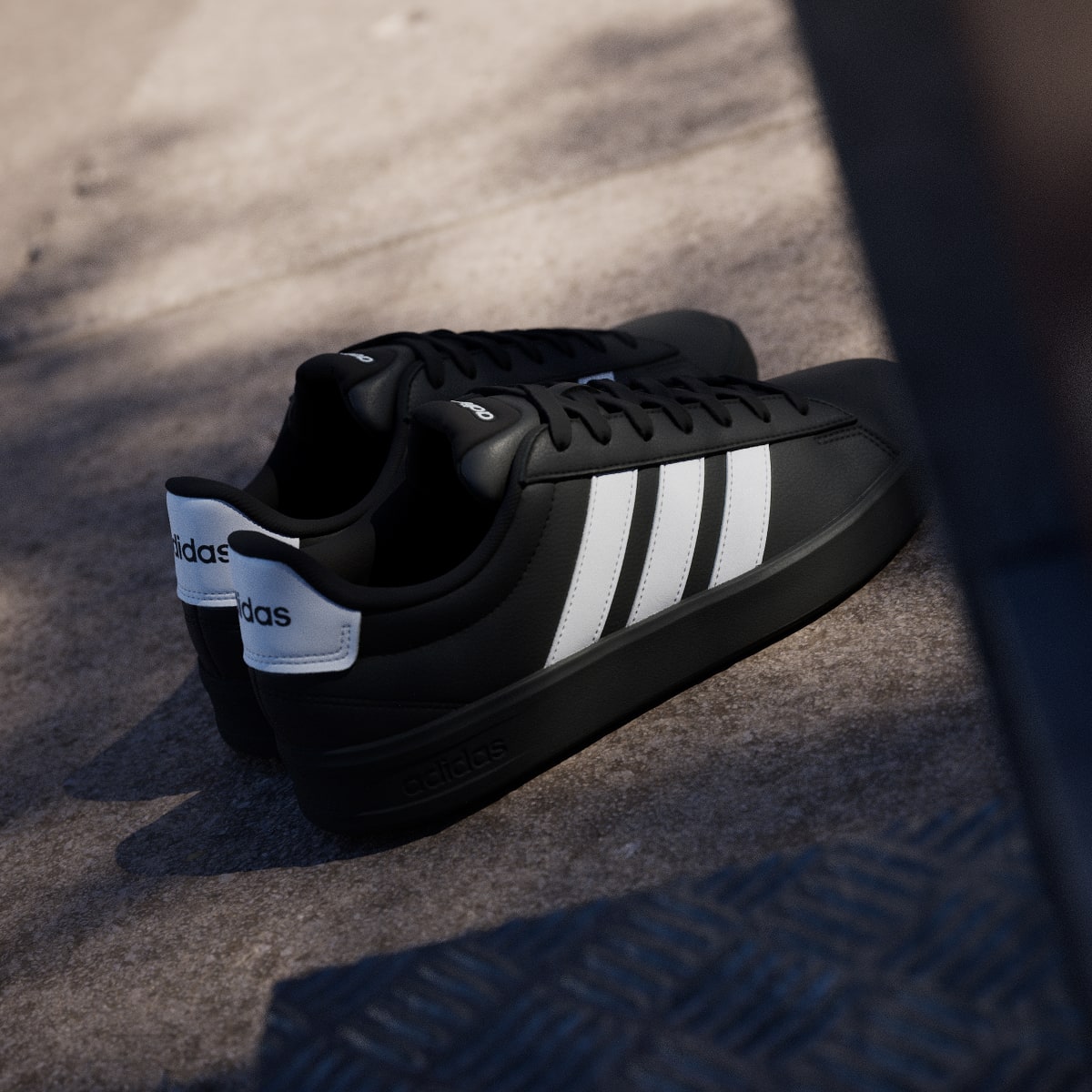 adidas Men's Grand Court 3.0 Shoes - Core Black / Cloud White / Cloud White