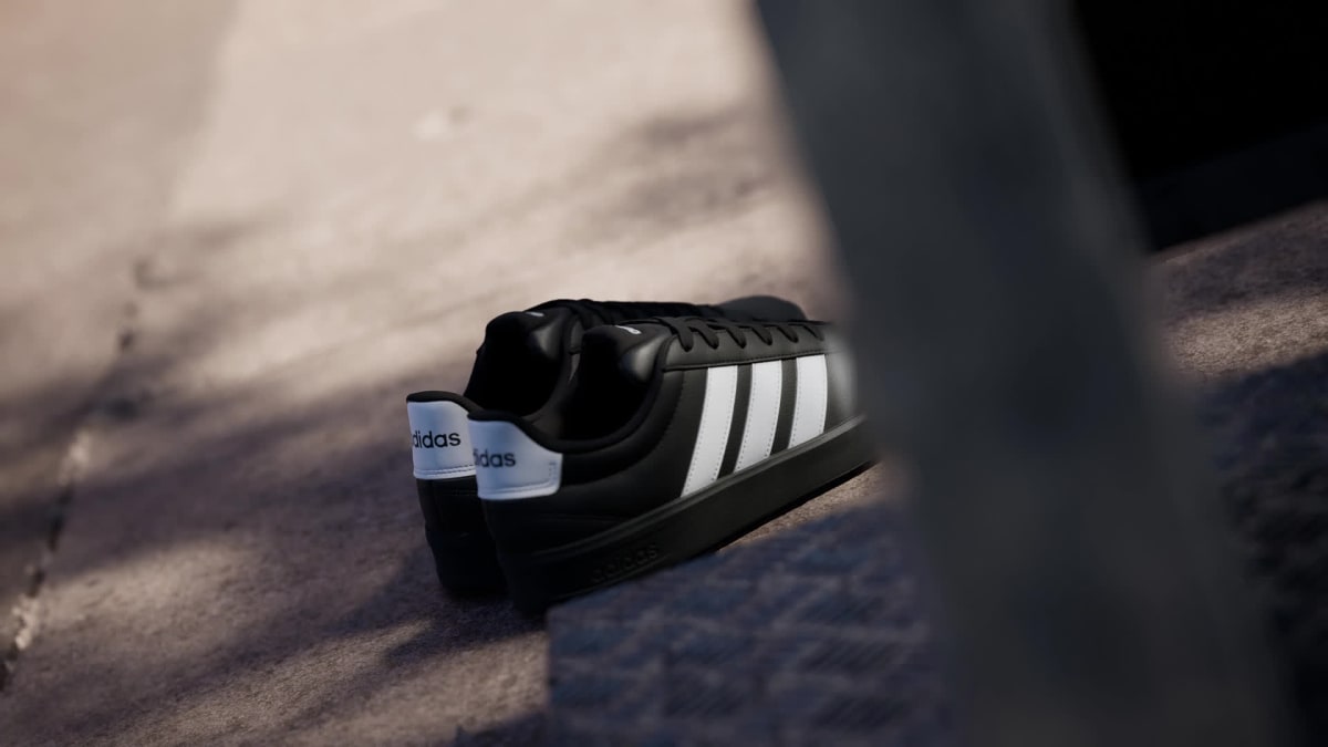 adidas Men's Grand Court 3.0 Shoes - Core Black / Cloud White / Cloud White