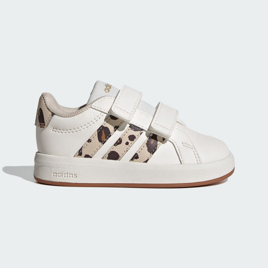 adidas Kids' Grand Court 3.0 Shoes Infants - Core White / Crystal Linen / Aurora Coffee