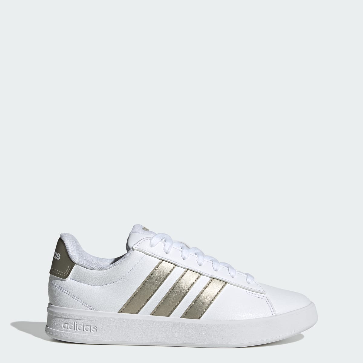 adidas Women's Grand Court 3.0 Shoes - Cloud White / Cyber Metallic / Cloud White