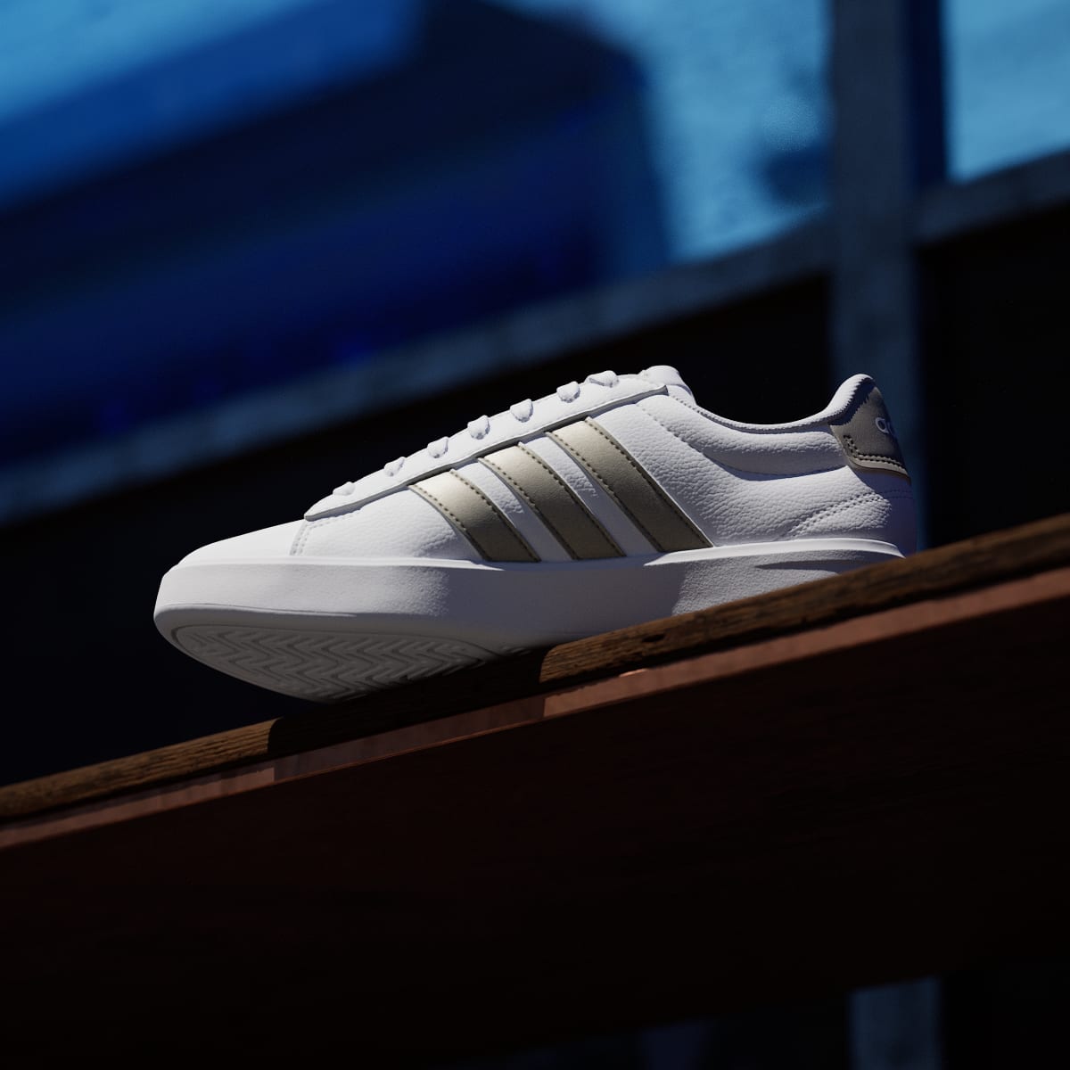 adidas Women's Grand Court 3.0 Shoes - Cloud White / Cyber Metallic / Cloud White