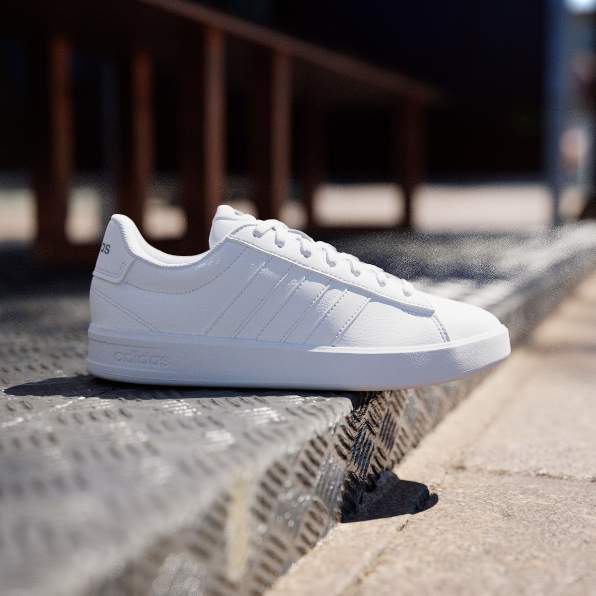 adidas Women's Grand Court 3.0 Shoes - Cloud White / Cloud White / Iron Metallic
