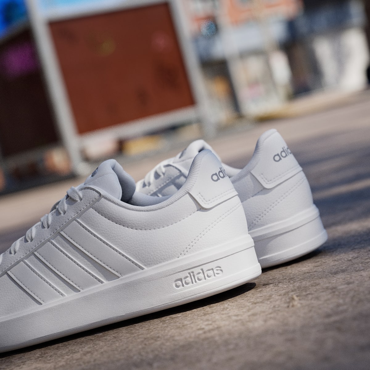 adidas Women's Grand Court 3.0 Shoes - Cloud White / Cloud White / Iron Metallic