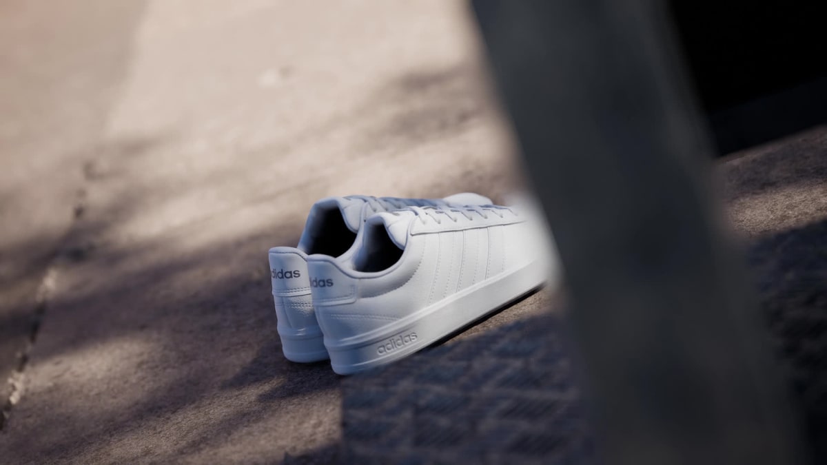 adidas Women's Grand Court 3.0 Shoes - Cloud White / Cloud White / Iron Metallic