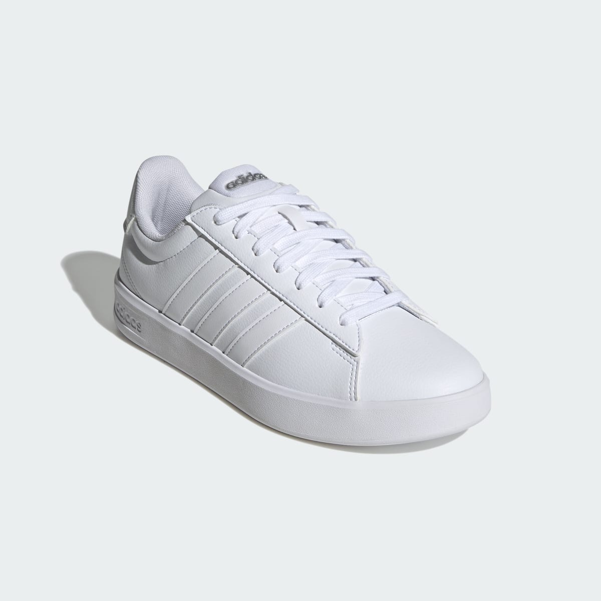 adidas Women's Grand Court Shoes - Cloud White / Cloud White / Iron Metallic