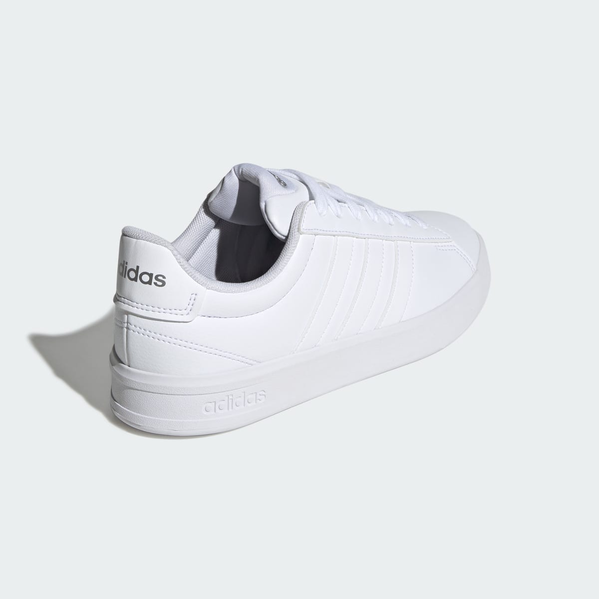 adidas Women's Grand Court Shoes - Cloud White / Cloud White / Iron Metallic