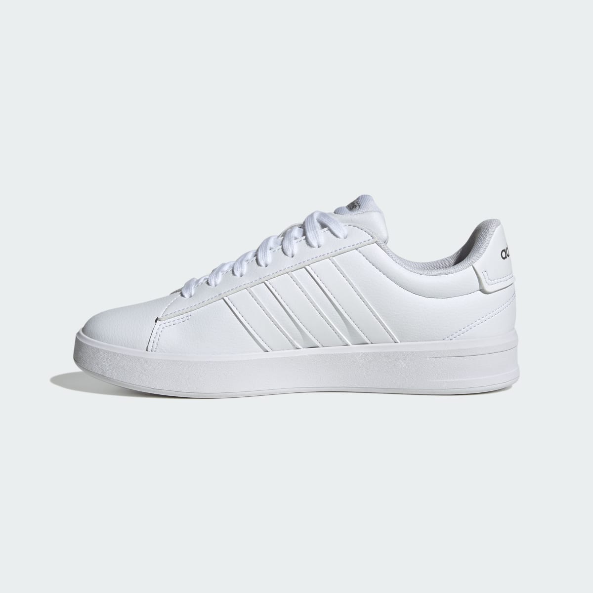 adidas Women's Grand Court Shoes - Cloud White / Cloud White / Iron Metallic