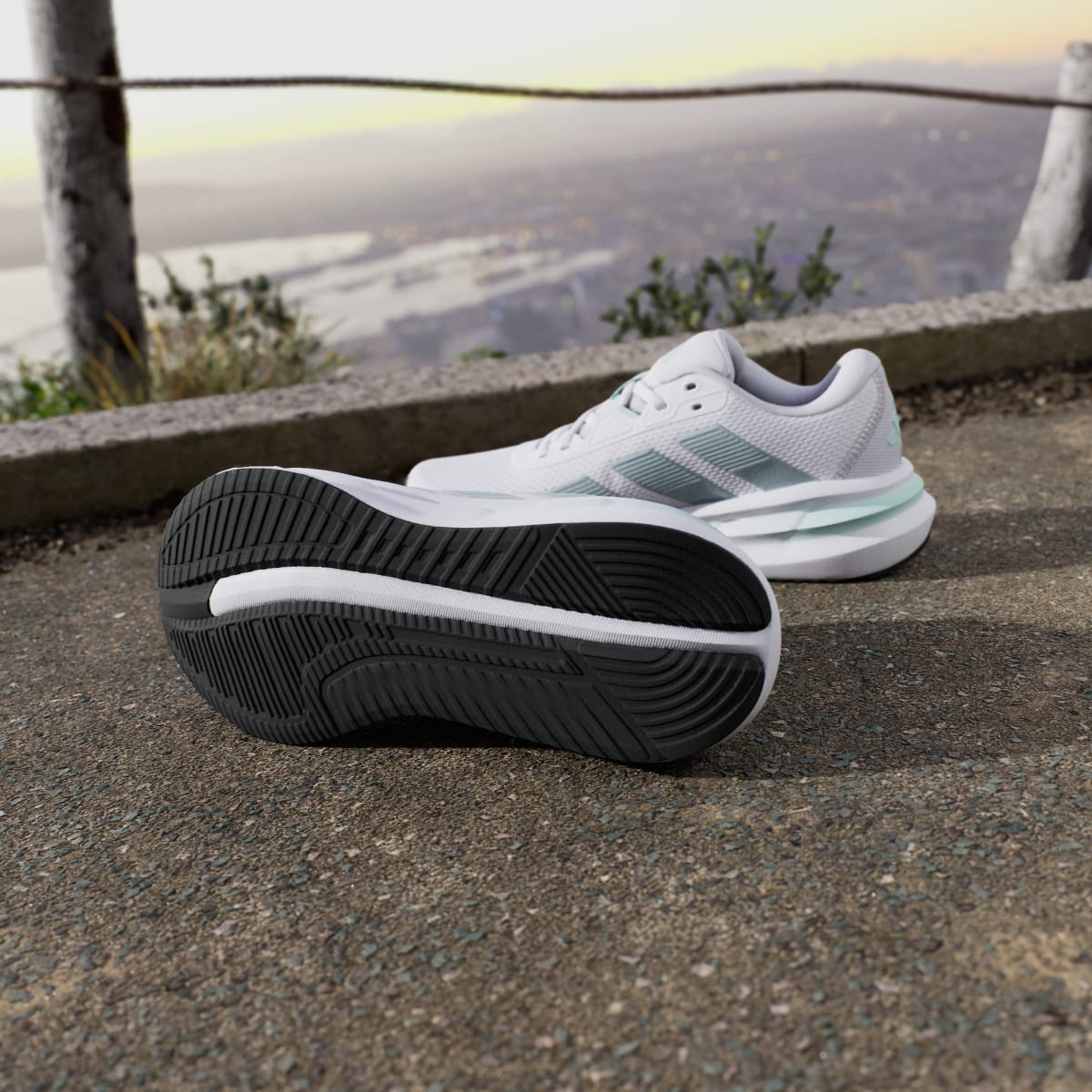 adidas Women's Galaxy 7 Running Shoes - Cloud White / Magic Grey Met / Semi Flash Aqua
