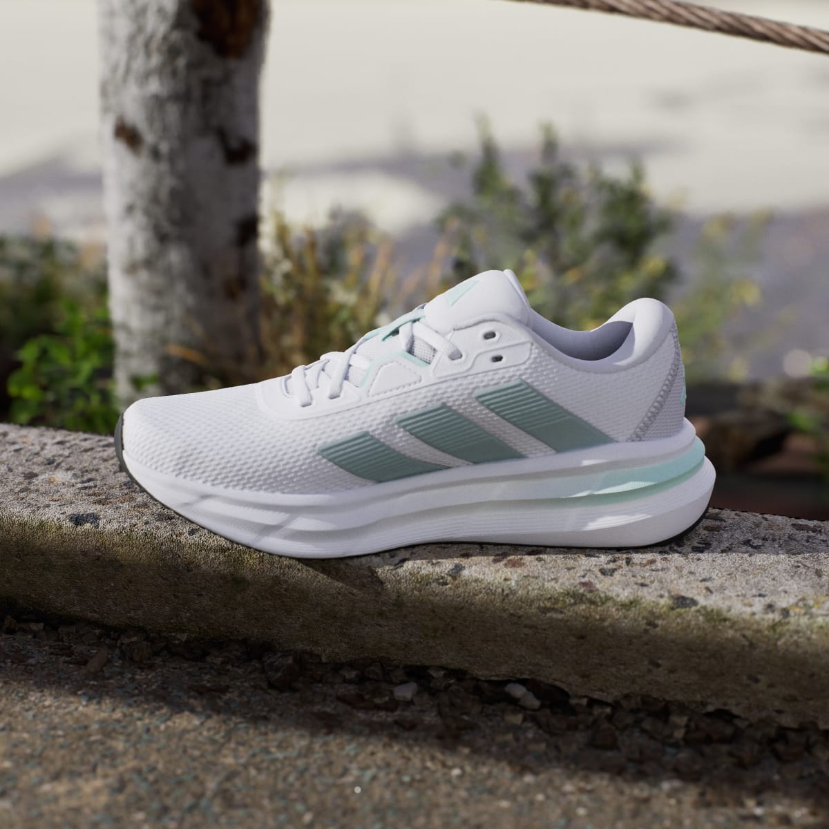 adidas Women's Galaxy 7 Running Shoes - Cloud White / Magic Grey Met / Semi Flash Aqua