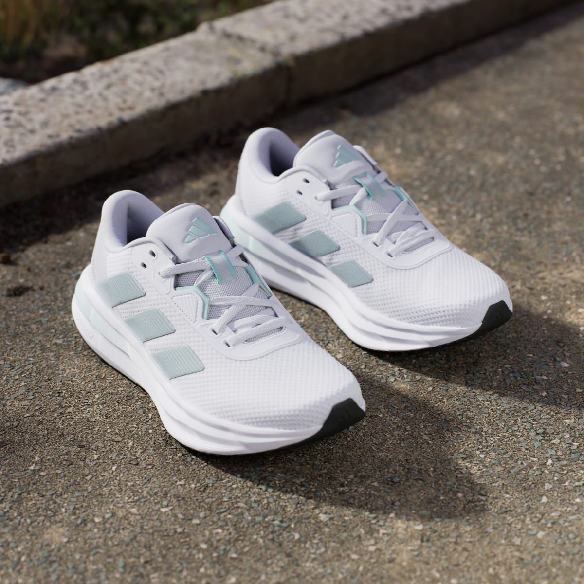 adidas Women's Galaxy 7 Running Shoes - Cloud White / Magic Grey Met / Semi Flash Aqua