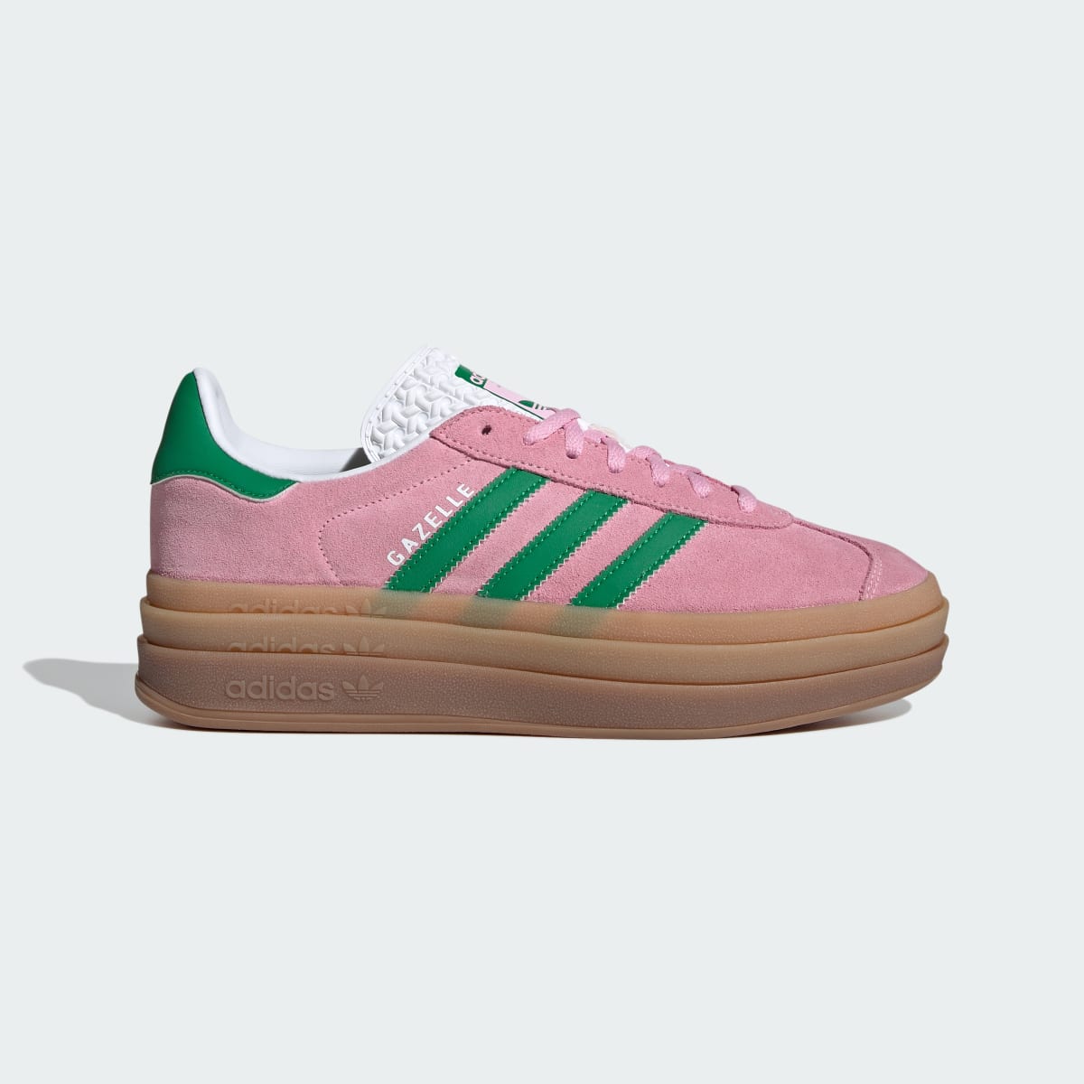 adidas Women's Gazelle Bold Shoes - True Pink / Green / Cloud White