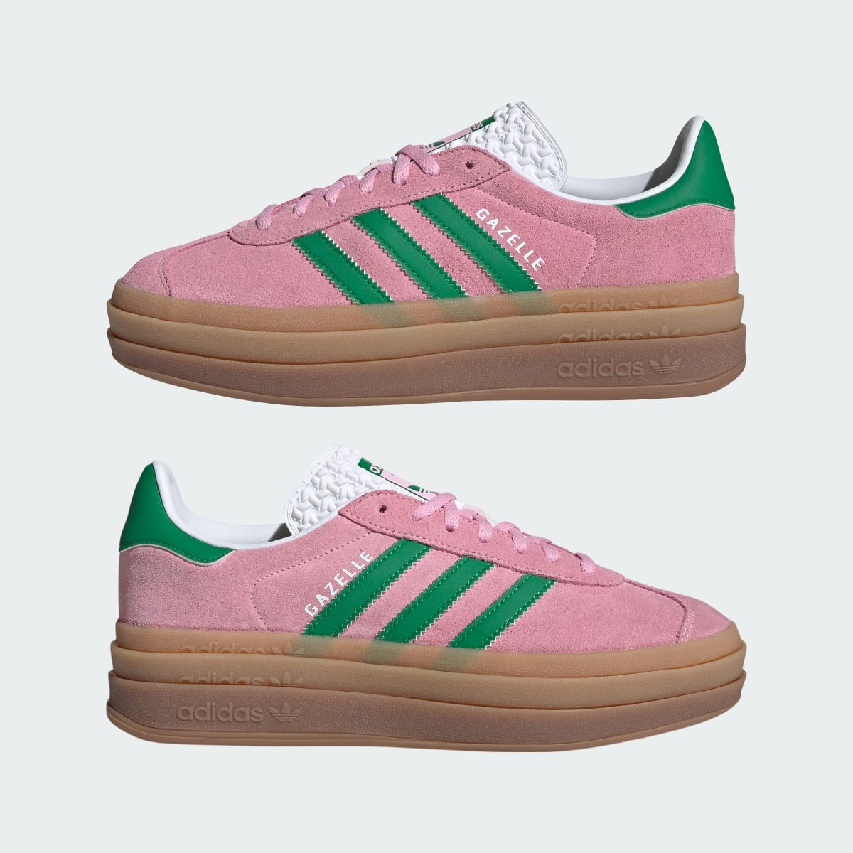 adidas Women's Gazelle Bold Shoes - True Pink / Green / Cloud White