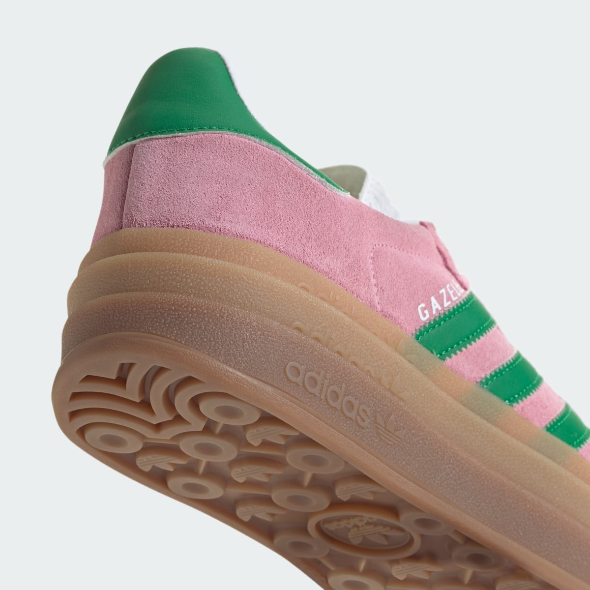adidas Women's Gazelle Bold Shoes - True Pink / Green / Cloud White