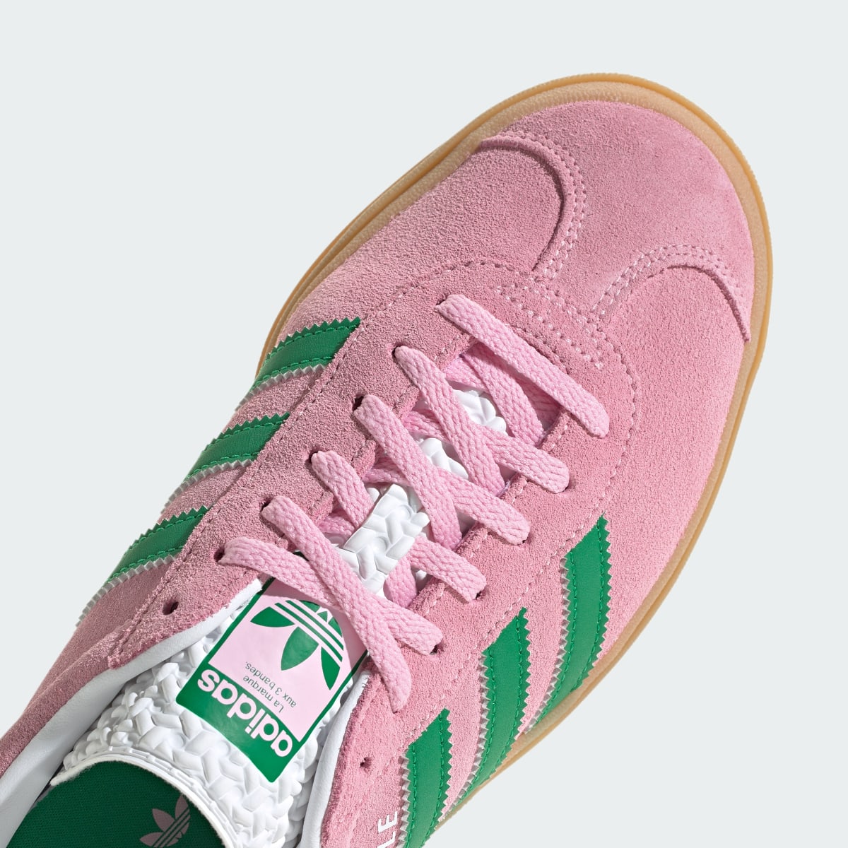 adidas Women's Gazelle Bold Shoes - True Pink / Green / Cloud White