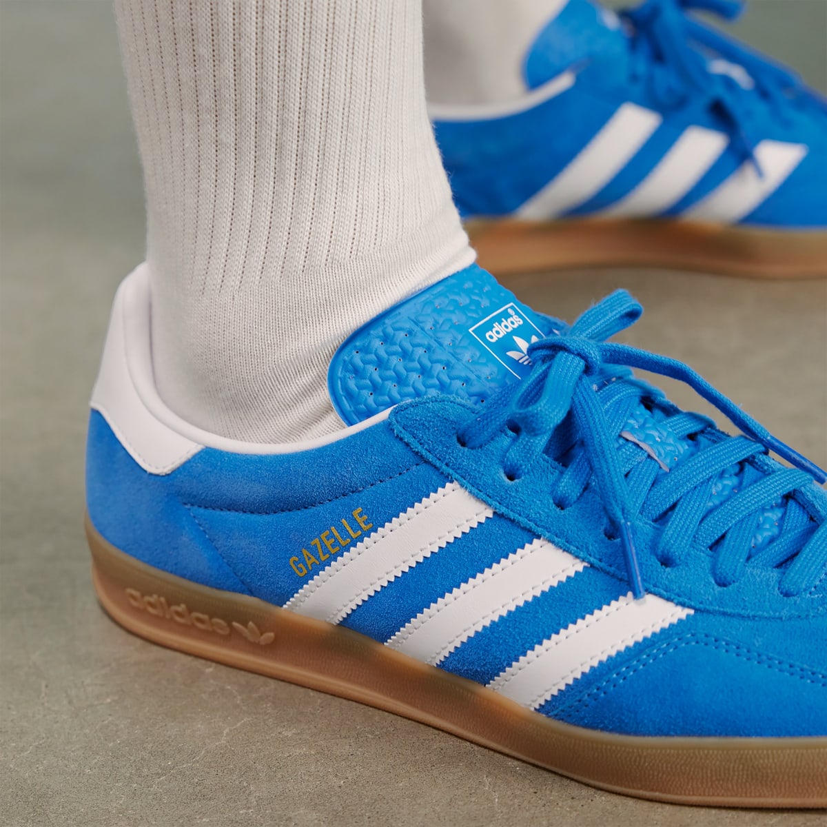 adidas Women's Gazelle Indoor Shoes - Blue Bird / Cloud White / Gum