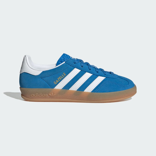 adidas Kids' Gazelle Indoor Shoes - Blue Bird / Cloud White / Gum