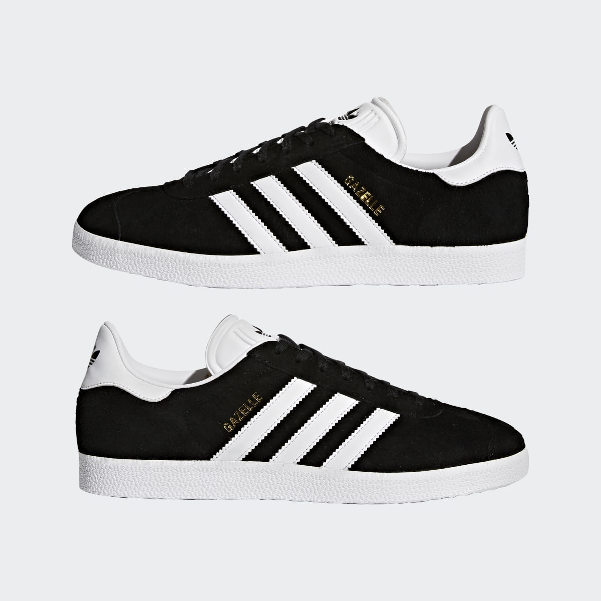 adidas Women's Gazelle Shoes - Core Black / White / Gold Metallic