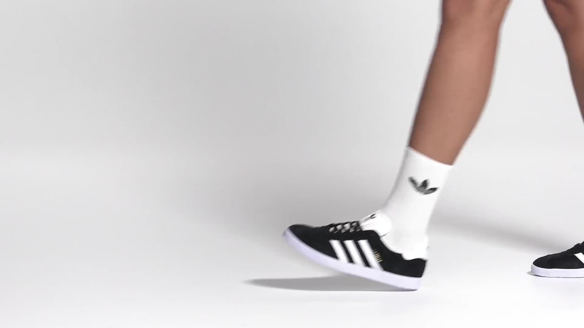 adidas Women's Gazelle Shoes - Core Black / White / Gold Metallic