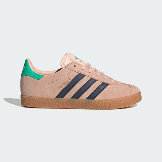 adidas Kids' Gazelle Shoes - Blush Pink / Night Indigo / Hi-Res Green
