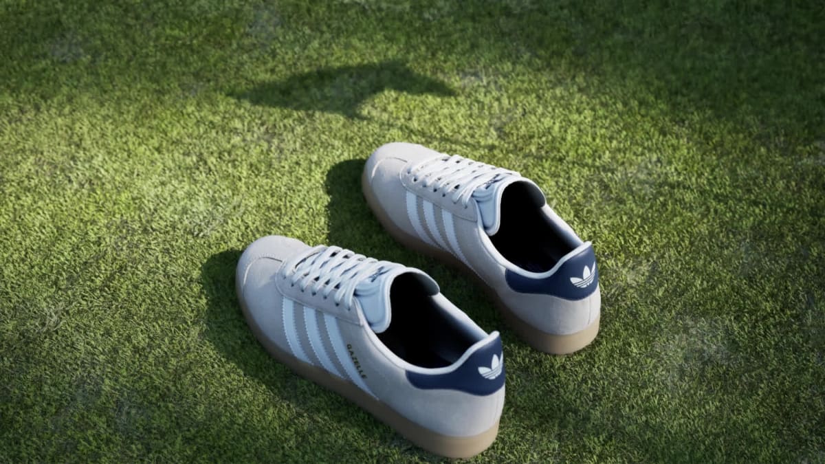 adidas Women's Gazelle Spikeless Golf Shoes - Chalk White / Cloud White / Night Indigo