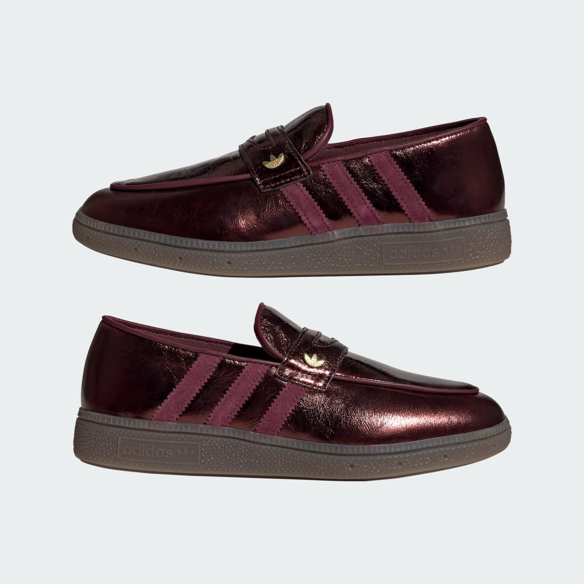 adidas Women's Handball Spezial Loafer Shoes - Maroon / Maroon / Gold Metallic