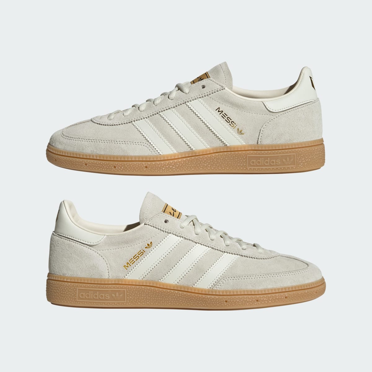 adidas Men's Handball Spezial Messi Shoes - Ivory / Ivory / Gold Metallic