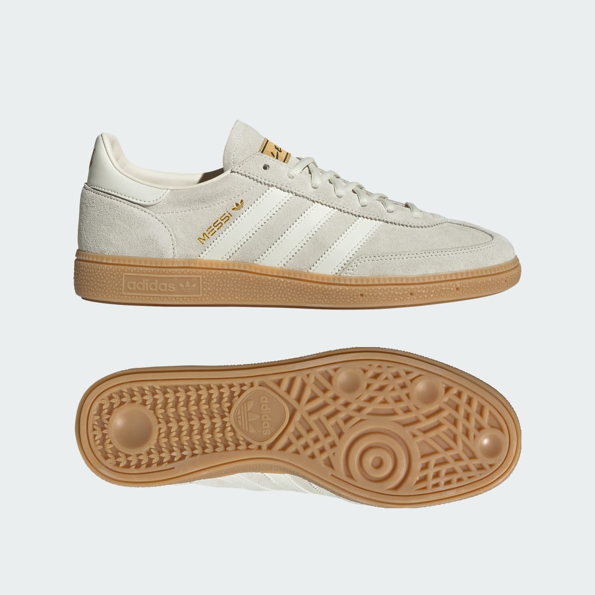 adidas Men's Handball Spezial Messi Shoes - Ivory / Ivory / Gold Metallic